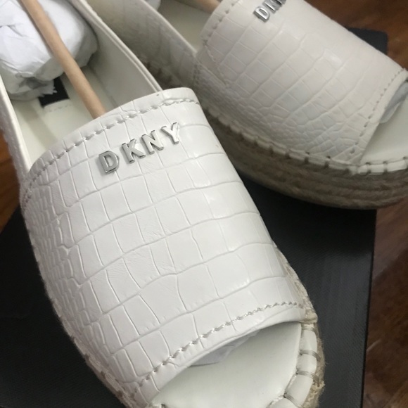 DKNY Mer Peep Toe Espadrilles in Ivory - Picture 3 of 7